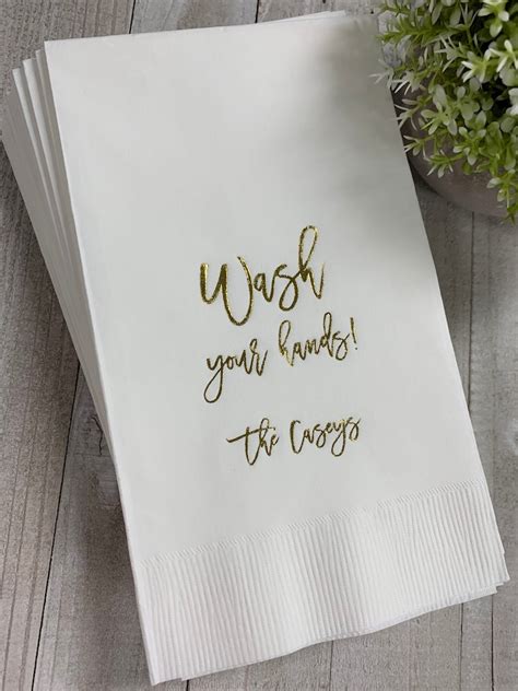 Personalized Guest Towels Hand Towels Bathroom Napkins Etsy