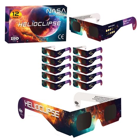 Buy Helioclipse Pack Solar Eclipse Glasses Nasa Approved