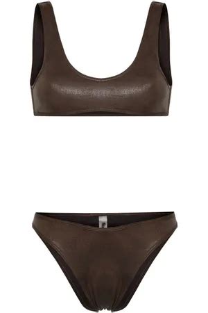 Br Zowe Bikini Damskie Stroje Pla Owe Dwucz Ciowe Fashiola Pl