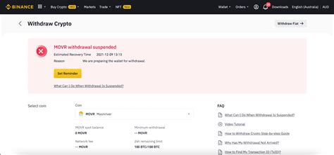 What Can I Do When Depositwithdrawal Is Suspended Due To Wallet Maintenance Binance Support