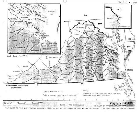 Virginia County Maps 1790