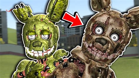 Scary Fnaf Stylized Springtrap Update Garrys Mod Gameplay Fnaf