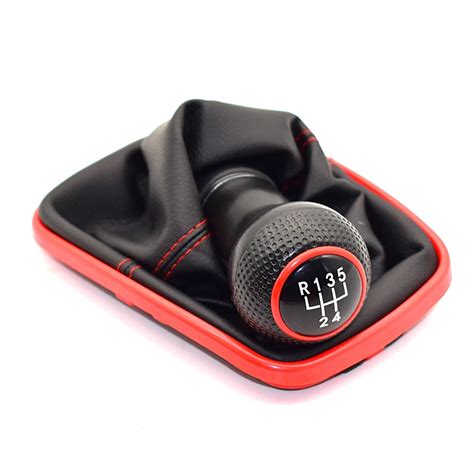 12mm 5 Speed Gear Shift Knob Lever Shifter Gaiter Boot For Volkswagen Vw Golf 4 Iv Mk4 Gti R32