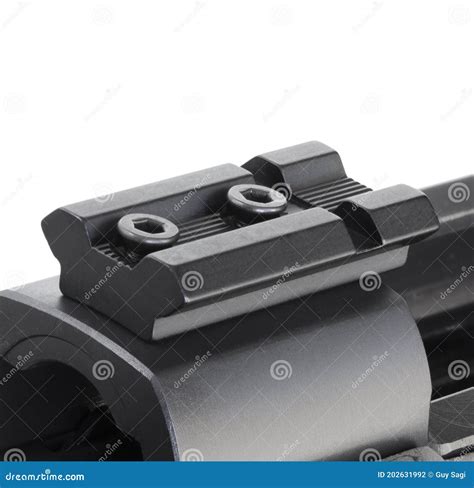 Scope Base Being Tighted Onto a Rifle Stock Photo - Image of base