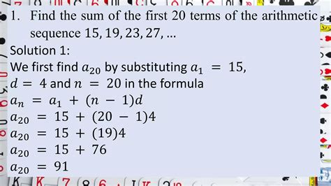 Sum Of Arithmetic Sequence S Ppt