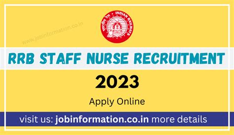 RRB Staff Nurse Recruitment 2023 Notification