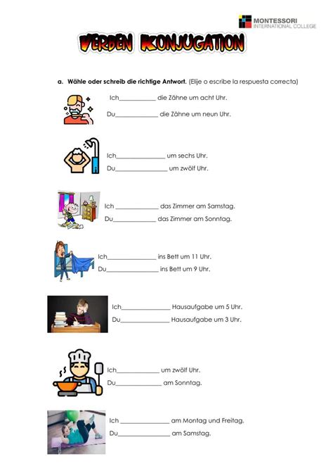 Verben Konjugation Exercise Live Worksheets