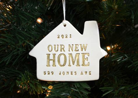 Personalized Christmas Ornament Our First Home Our New Etsy