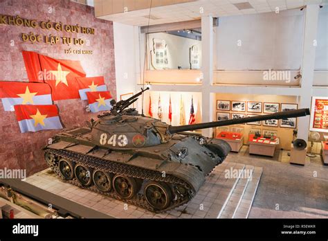 Vietnam Hanoi Military History Museum T54b Tank No843 Stock Photo