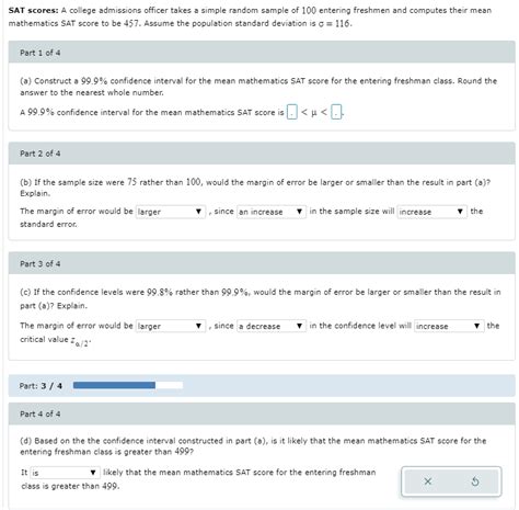 Solved Sat Scores A College Admissions Officer Takes A Chegg