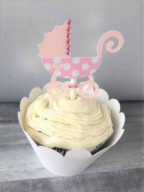 Girl Baby Shower Cupcake Toppers Pink Baby Shower Its A Girl Etsy