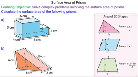 Surface Area Of Prisms Mr