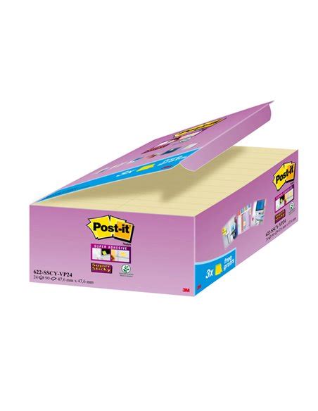 VALUE PACK 21 3 BLOCCO 90fg Post It Super Sticky Giallo Canary 47