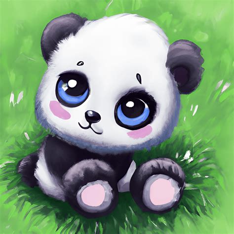 Cute Adorable Baby Panda With Dreamy Eyes Sitting On The Creative Fabrica