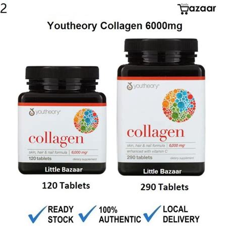 Youtheory Collagen 6 000mg 120 290 Tablets Lazada