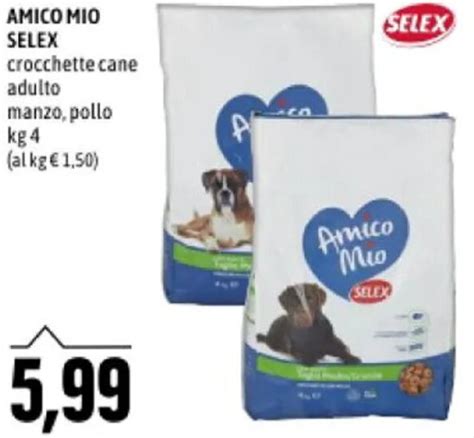 Offerta AMICO MIO SELEX Crocchette Cane Adulto Manzo Pollo Kg 4 Nel