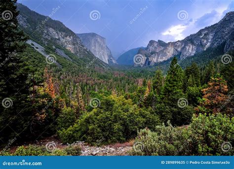 The Famous Tunnel View Of Yosemite National Park California USA