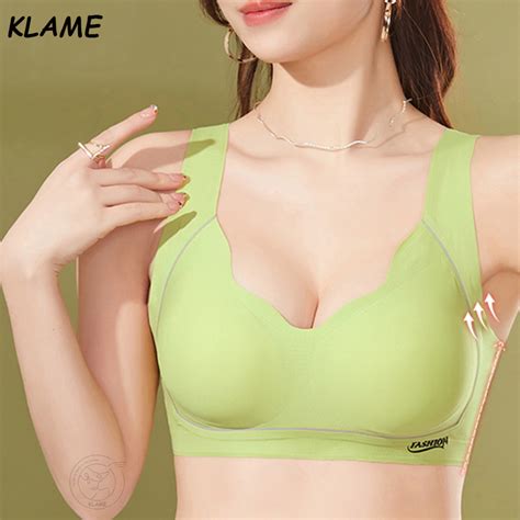 Klame M Xxl Plus Size Latex Bra For Women No Trace U Shape Beauty Back Underwear One Piece Full