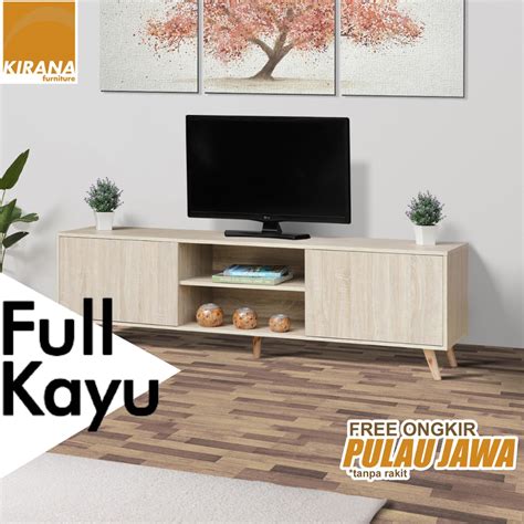 Jual FULL KAYU FREE ONGKIR JAWA Kirana Meja TV Rak TV Lemari TV