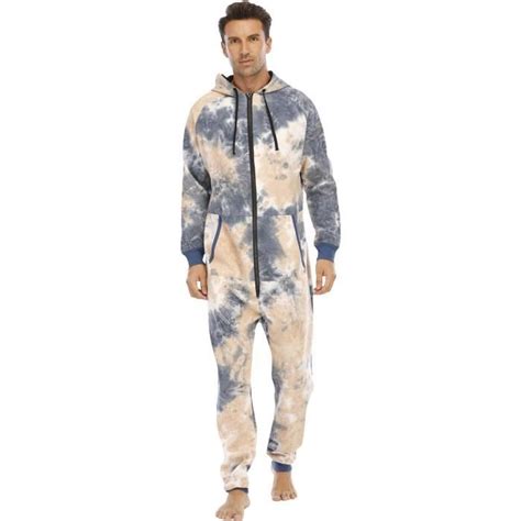 Pyjama Une Pi Ce Capuche En Flanelle Pour Hommes Gris Cdiscount