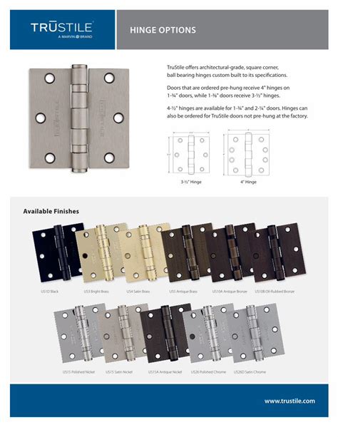 Pdf Hinge Options Trustile Doors · 2020 7 9 · Hinge Options