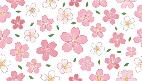 Colorful Hand Drawn Seamless Cherry Blossom Pattern 50064703 Vector Art