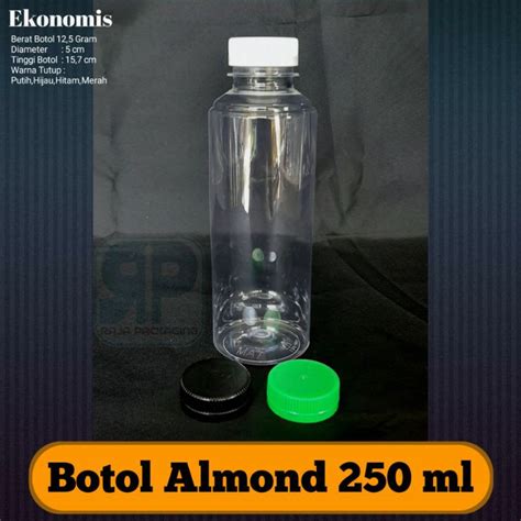 Jual Botol Plastik Almond 250 Ml Botol Almond Shopee Indonesia