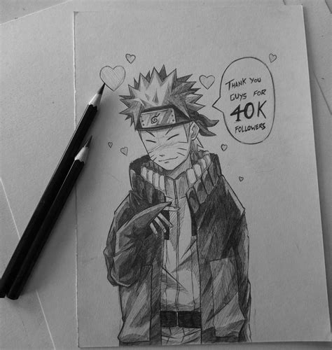 Naruto Uzumaki Pencil Sketch R Naruto