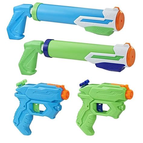Nerf - Super Soaker Nert Water Guns Floodtastic - Pack of 4 Super ...