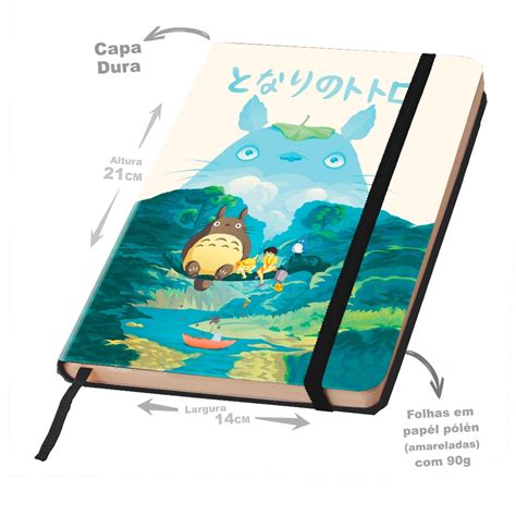 Caderno Sketchbook Ou De Anota O Capa Dura Grande X Cm Tema Totoro