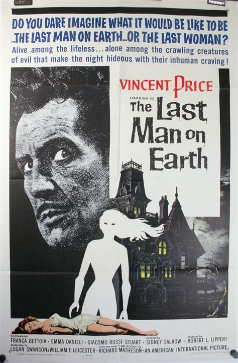 LAST MAN ON EARTH! Vintage Horror Movie Poster