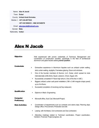 Alex Cv Pdf