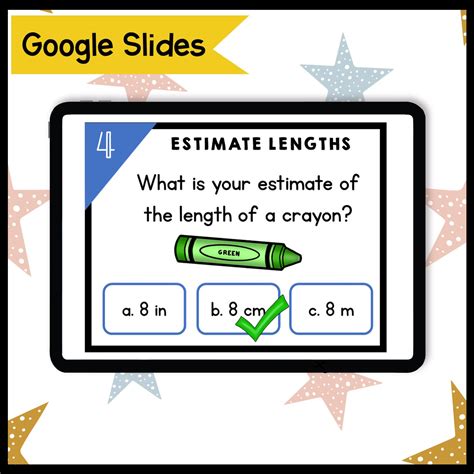 Estimate Lengths 2nd Grade Math Task Cards Magicore