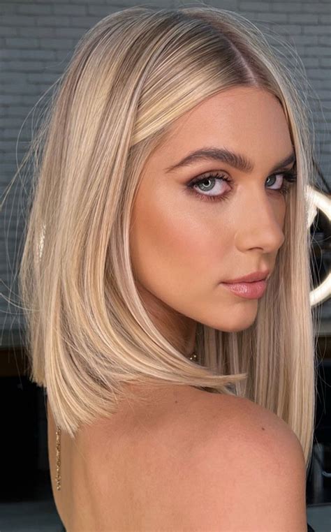 The 45 Prettiest Hair Colours For Winter Long Bob With Babylights