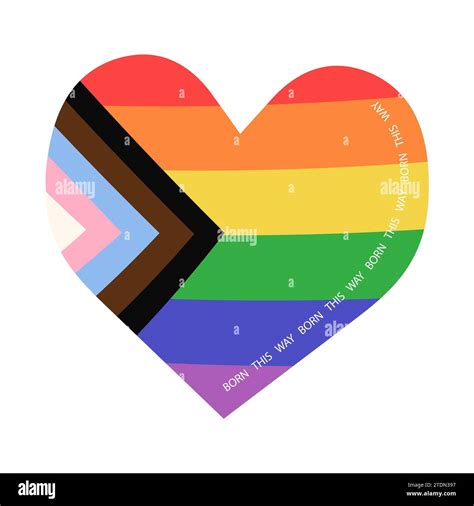 Heart Shaped Lgbtq Flag Flat Vector Illustration Stock Vector Image