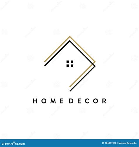 Home Decor Minimalist Logo Concept. Stock Vector - Illustration of ...