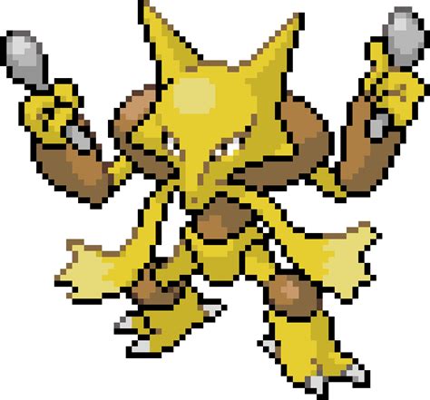 Alakazam Pokemon Teleportation Ability Psychic Attacks Evolutionary Form Spoon Manipulation Png