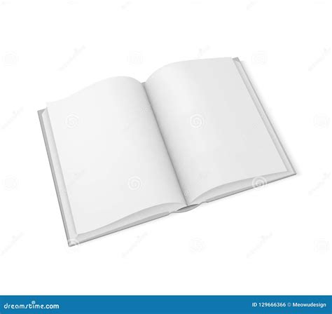 Vector Mockup Open Book Template For Design Stock Vector