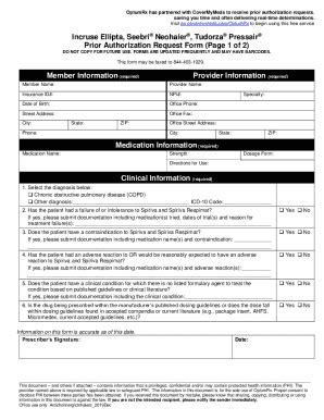 Fillable Online Prior Authorization Request Form Page 1 Of 2 Go