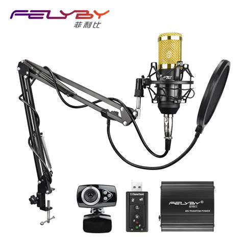 Big SALE FELYBY Professional Condenser Microphone BM 800 Audio Studio