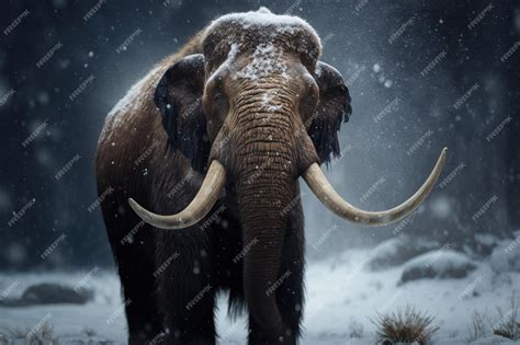 Premium Photo | Prehistoric mammoth in ice age generative ai