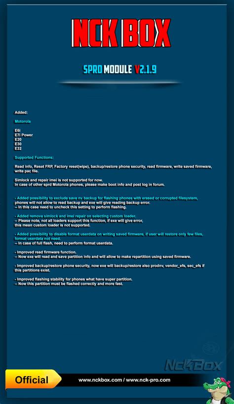 Nck Box Nckpro Spreadtrum Module V Update Released