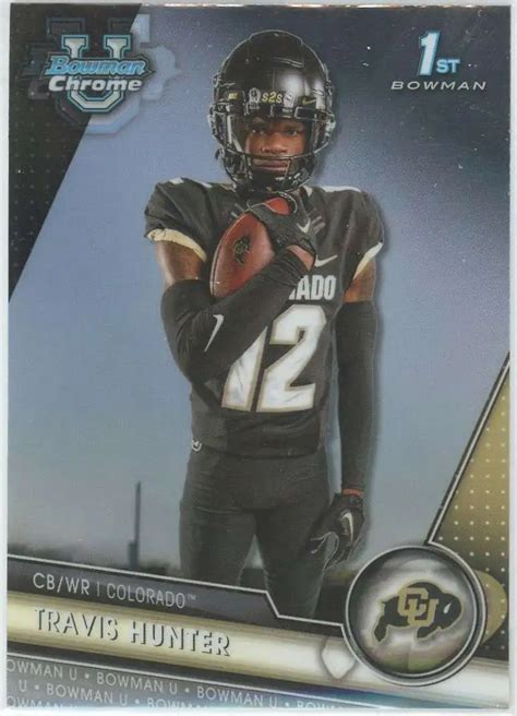 NFL 2023 Bowman Chrome U Single Card 1st Bowman Travis Hunter 36 - ToyWiz