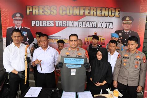 Gelar Press Conference Kapolres Tasik Kota Ungkap Kasus Penganiayaan