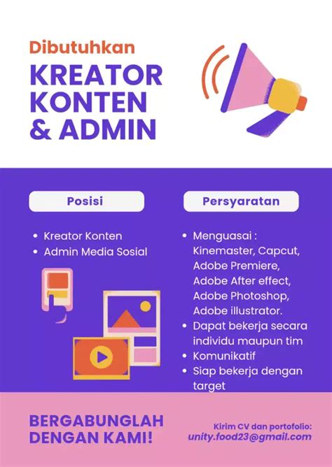 Konten Kreator Admin Medsos Lowongan 917035729