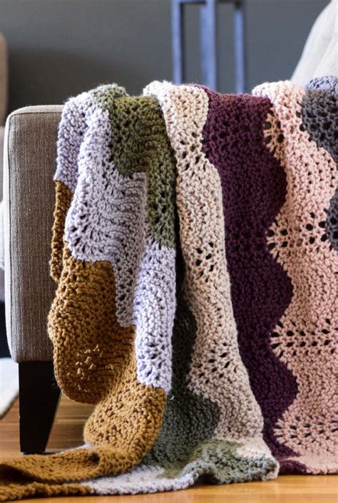 Fall Horizons Blanket Knitting Pattern Mama In A Stitch