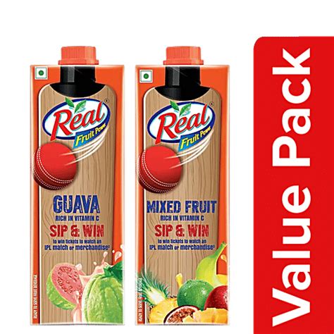 Buy Real Fruit Power Guava Juice Fruit Power Mixed Fruit Juice Each