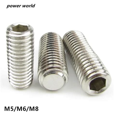 M5 M6 M8 GB77 304 Stainless Steel DIN913 Set Screw Inner Hexagon Socket