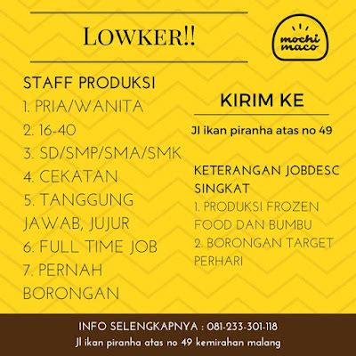 Lowongan Kerja Di Jawa Timur Terbaru Info Lowongan Kerja