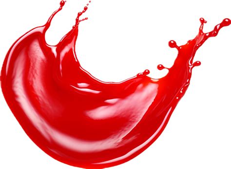 AI Generated Red Ketchup Splash Png 35674130 PNG